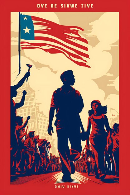 Revolutie Propaganda Posters zijn voorzien van gedurfde impactvolle egale kleur Vector Designs creatieve sociale post