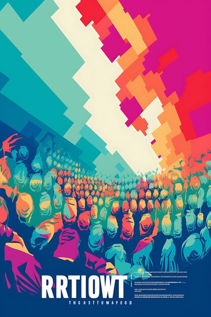 Revolution propaganda posters feature bold impactful flat color vector designs creative social post