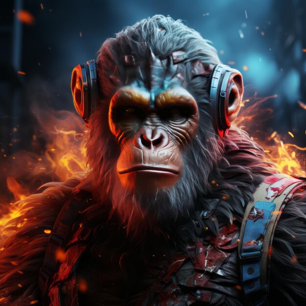 Revolutionary 3D Mutant Abstract Ape Unleashed in 4K with Unparalleled High Detail