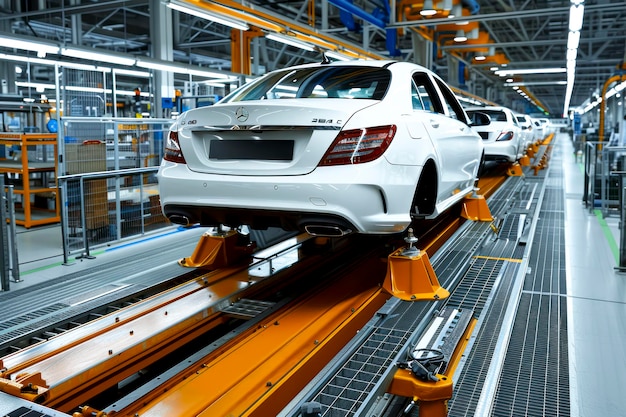 自動車製造に革命を起こす 最新の自動化生産機器を 現代の組み立てラインに