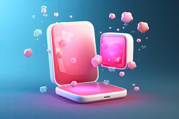 혁신적인 3DRendered Chat Bubbles 사진 댓글 앱을 소개하는 커뮤니케이션 혁명