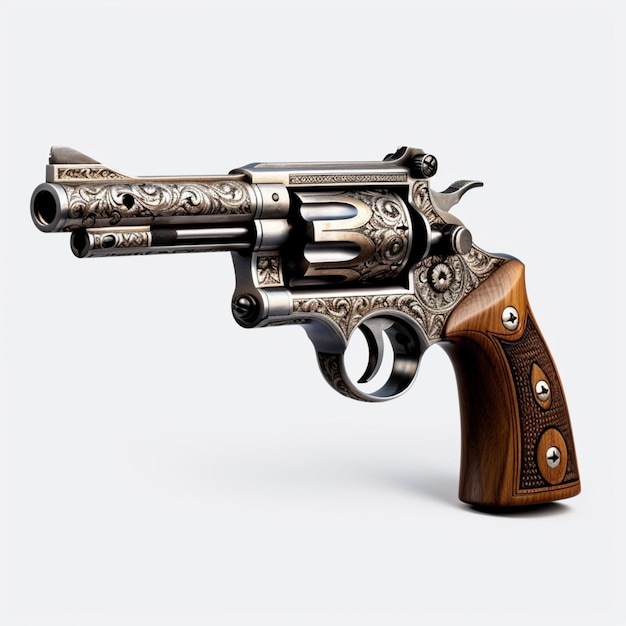 Revolver with white background high quality ultra h