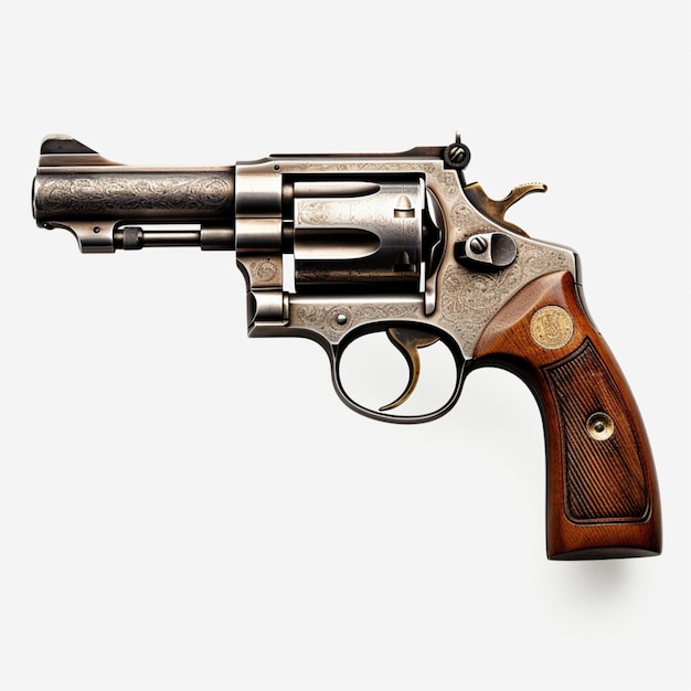 Revolver with white background high quality ultra h