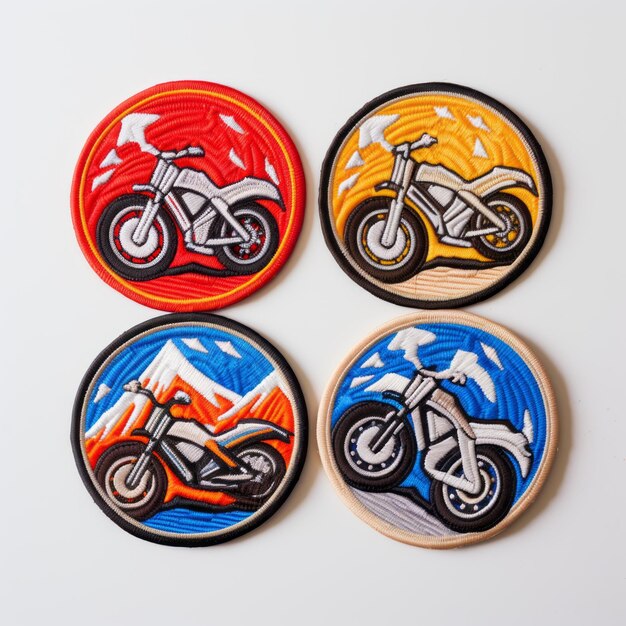 Photo revving up style emblazoned motocross wheels on a crisp white canvas