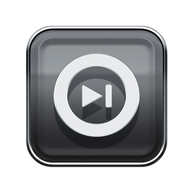 rewind forward icon glossy grey
