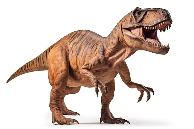 Rex Dinosaur Isolated on White Background Generative AI