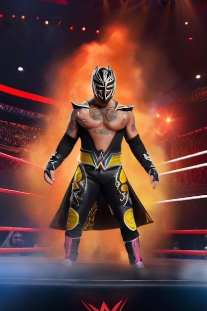 Photo rey mysterio debuts on wwe raw wrestlemania ai stage legendary appearance