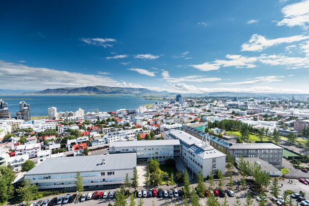 Reykjavik city skyline in Iceland