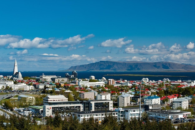 Reykjavik IJsland hoofdstad weergave stadsgezicht