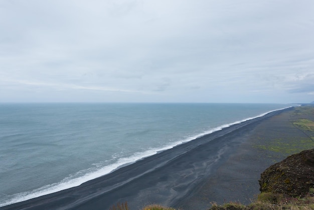 Reynisfjara 용암 해변 보기 남쪽 아이슬란드 풍경
