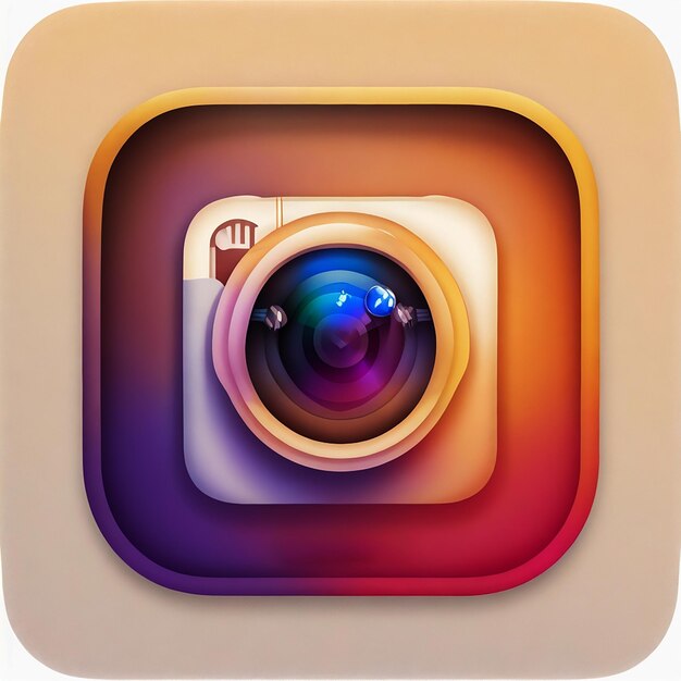 Photo rgb colorful instagram icon instagram camera icon