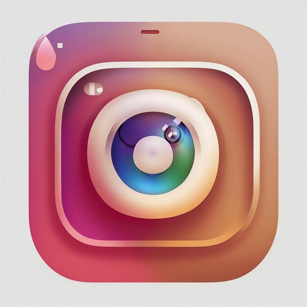 Фото Цветная икона instagram rgb икона камеры instagram
