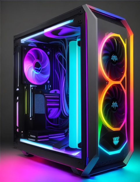 RGB-gaming-pc Ai gegenereerd