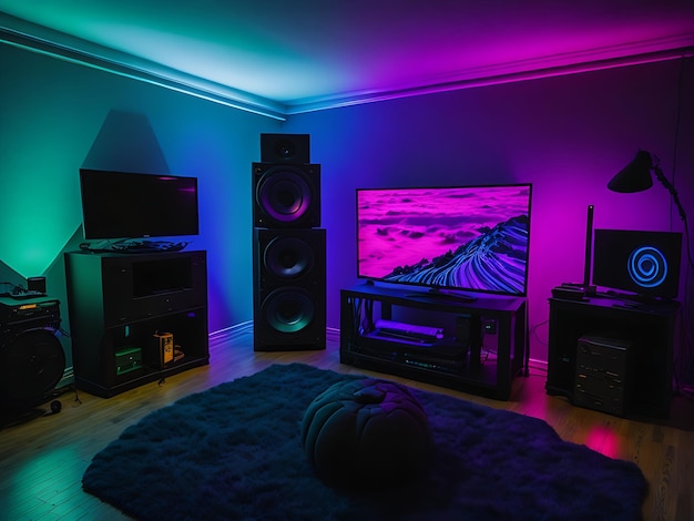 RGB room setup gaming pc