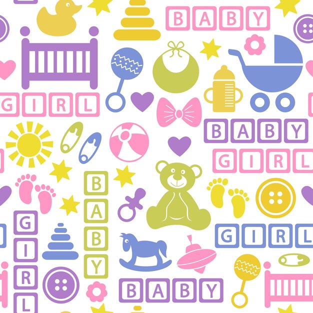 Rgb sjabloon baby meisje achtergrond