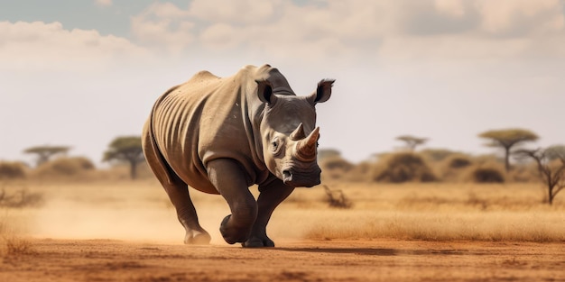 Rhino Presence in the Savannah