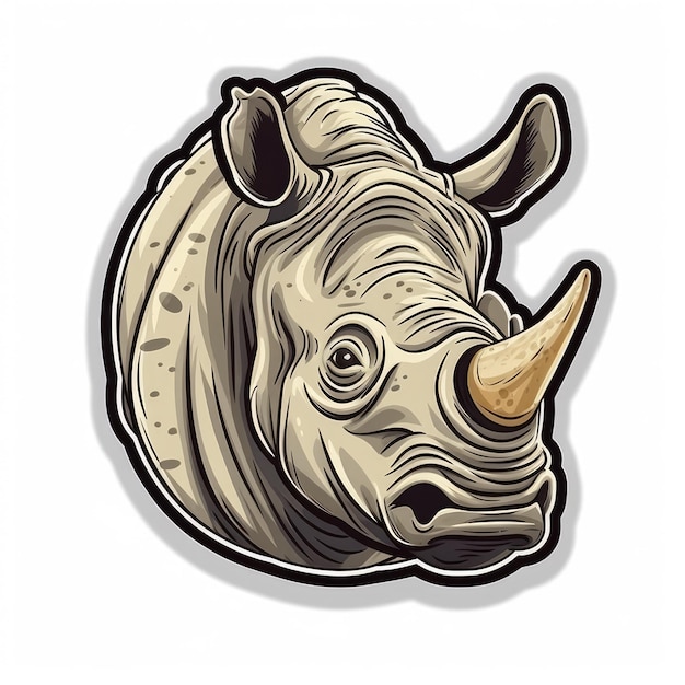 Rhinoceros sticker ai generated