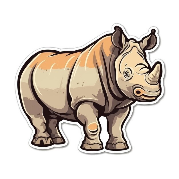 Rhinoceros sticker ai generated