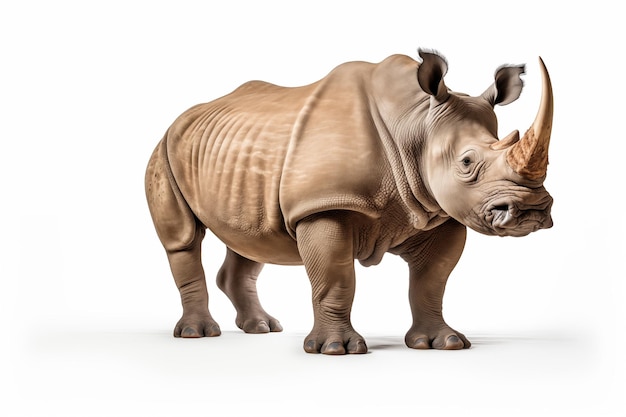 rhinoceros on white background