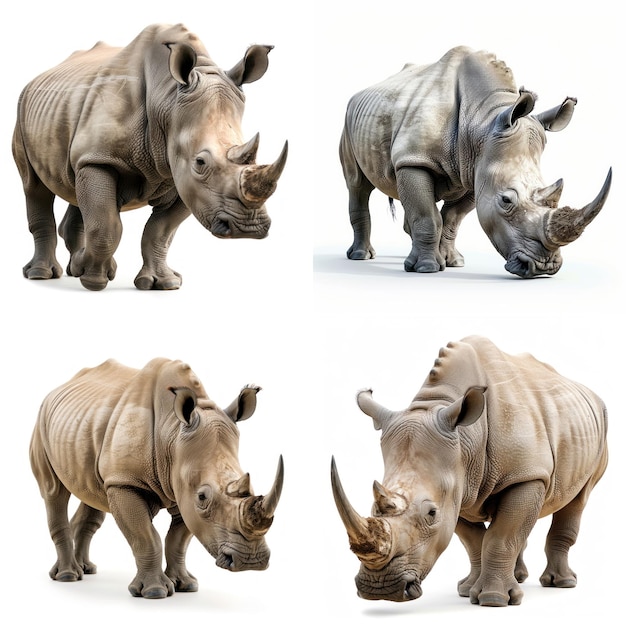 rhinoceros on white background