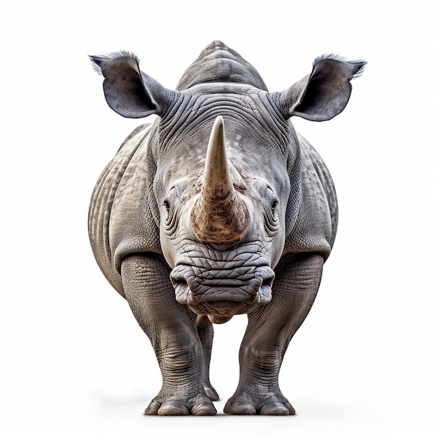 rhinoceros on white background