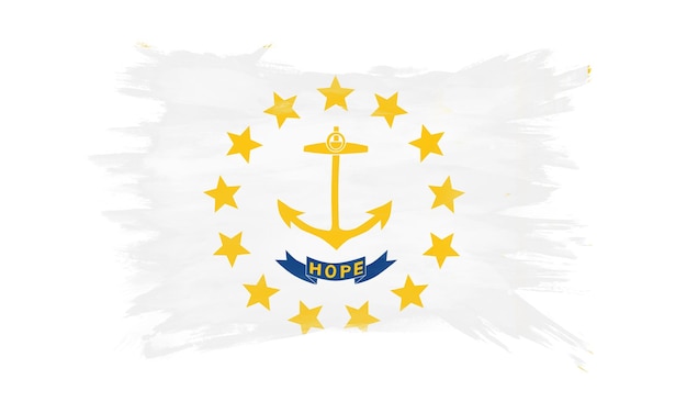 ロードアイランド州の旗のブラシストローク、ロードアイランド州の旗の背景