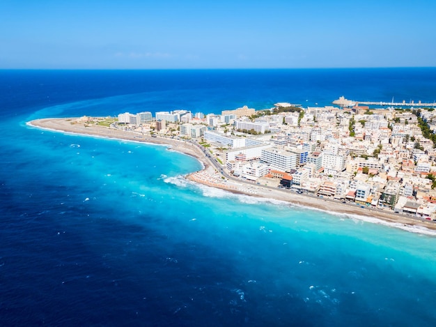 Rhodes island city beach Greece