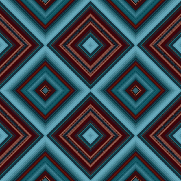 Rhombus en vierkant naadloos patroon Het patroon is gekleurde diagonale lijnen