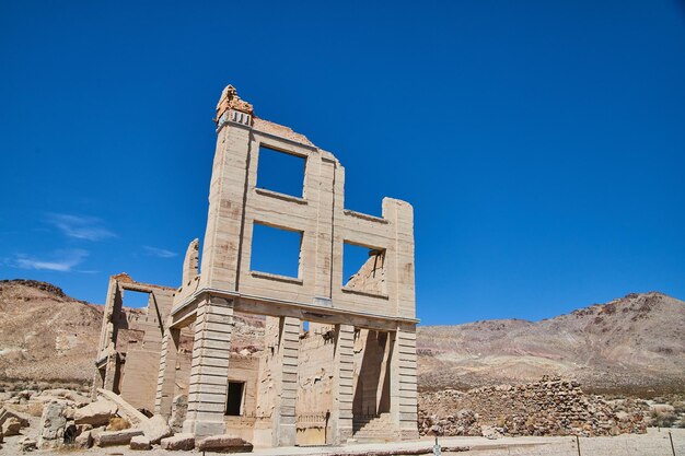 Rhyolite ghost town abandoned building front