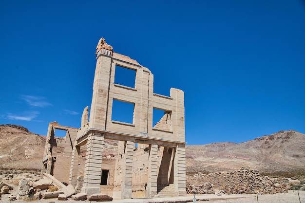 Rhyolite ghost town abandoned building front