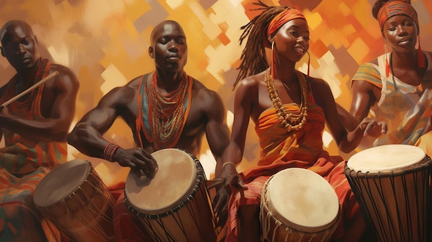 The rhythm of African music fills the air