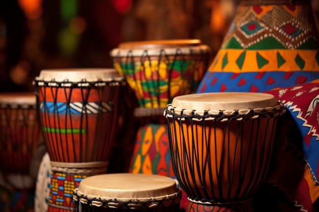 The rhythmic beat of African drums