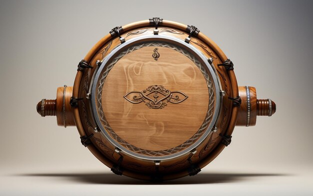 Photo rhythmic essence bodhran drum isolated on transparent background