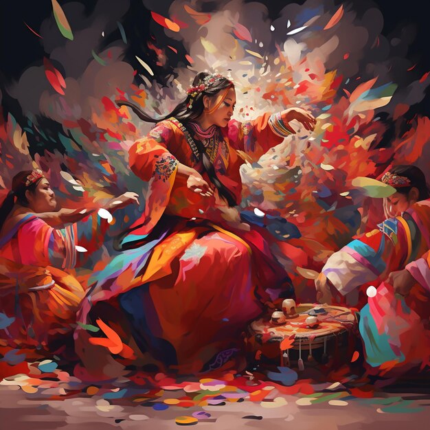 Premium AI Image  Rhythms of Tradition Vibrant Ceremonies from Around 