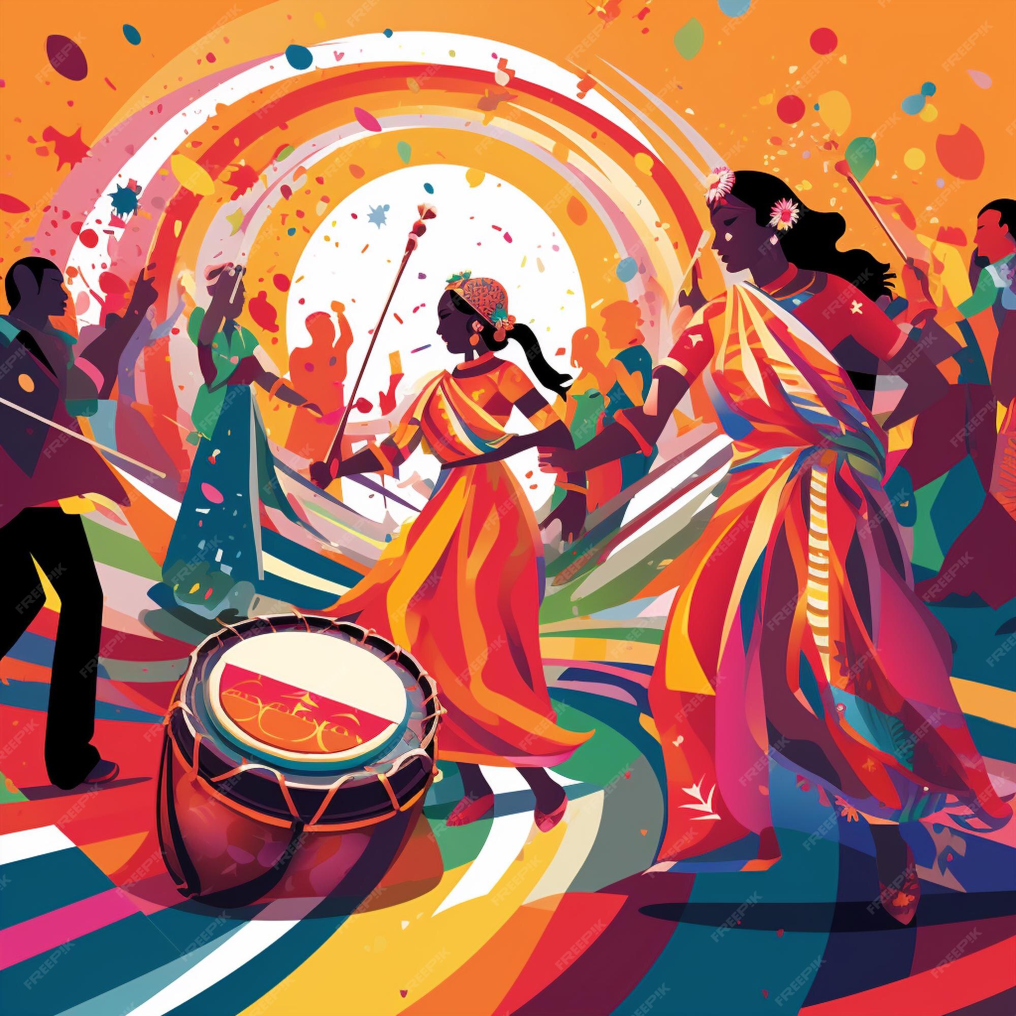 Premium AI Image  Rhythms of Tradition Vibrant Ceremonies from Around 