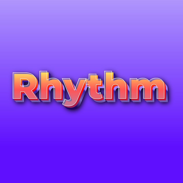 RhythmText effect JPG gradient purple background card photo