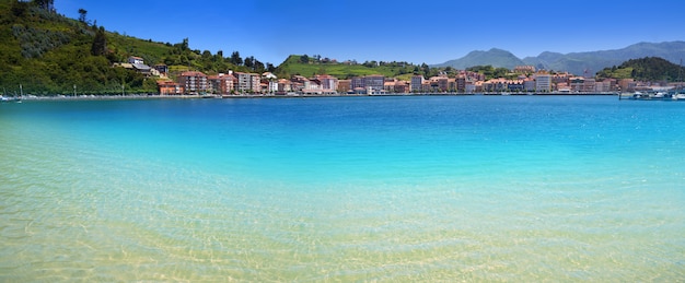 Ribadesella Santa Marina beach in Asturias of Spain