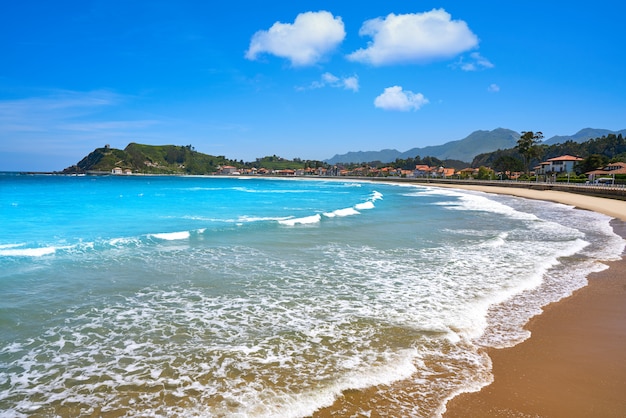 Ribadesella Santa Marina beach in Asturias of Spain