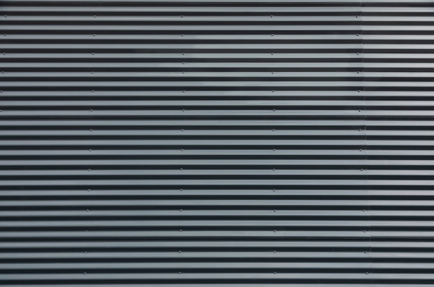 Ribbed metal wall of a modern building