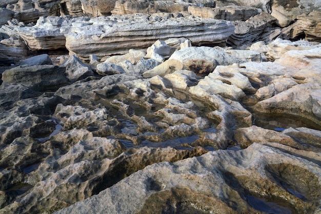 Ribbed rock surface texture background