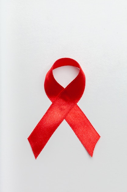 Ribbon as symbol of aids awareness