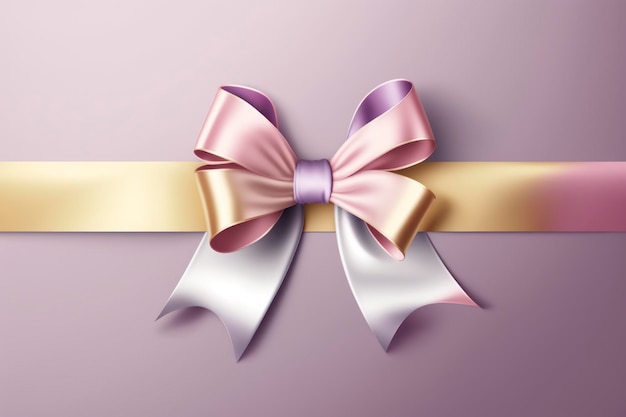 Ribbon bow background copy space mockup