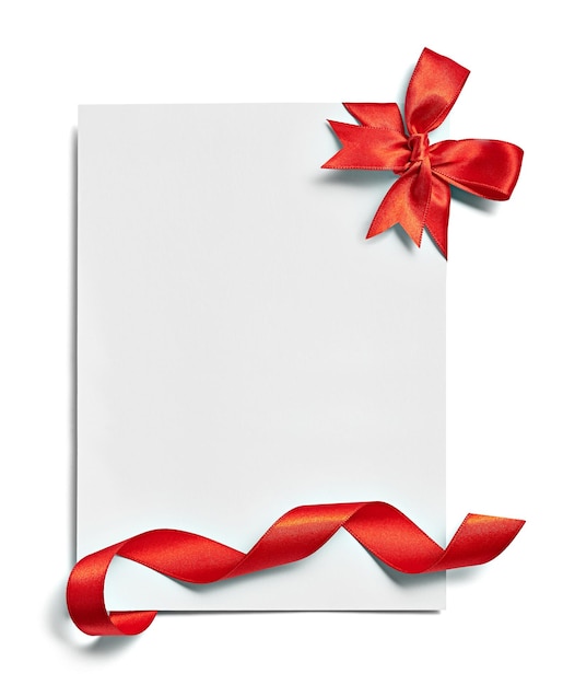 ribbon bow card note chirstmas celebration greeting