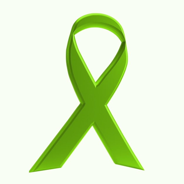 Photo ribbon cancer awareness 3d render