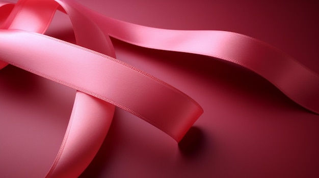 A ribbon carrying the message of breast cancer awar