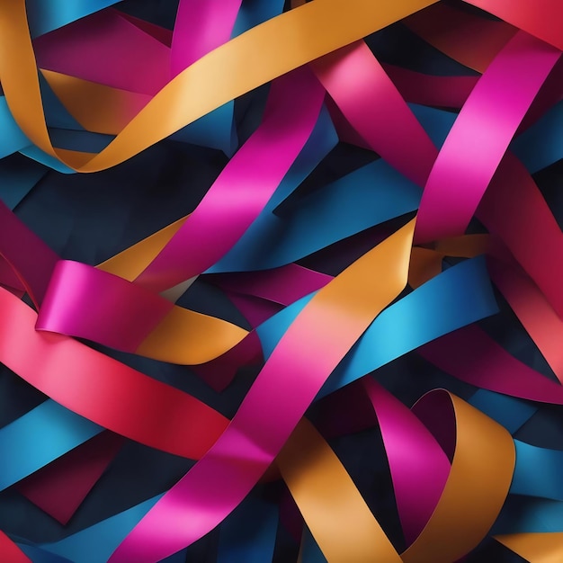 Photo ribbon geometric background