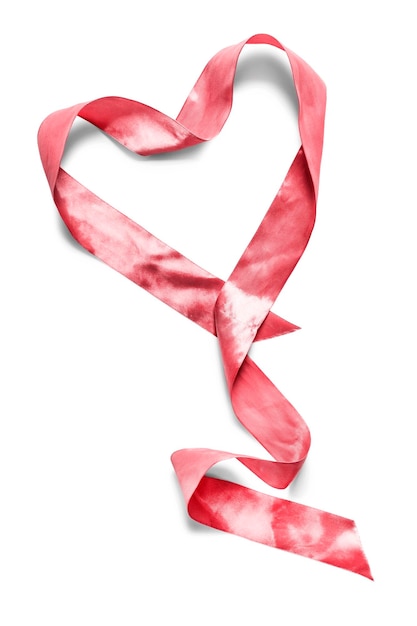 Ribbon heart isolated