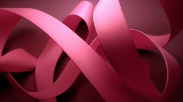 Photo a ribbon representing the fight for a cure for brea