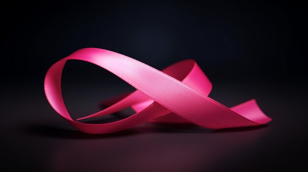 A ribbon representing the fight for a cure for brea