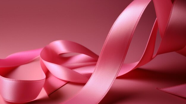 A ribbon that represents the journey of breast cancer